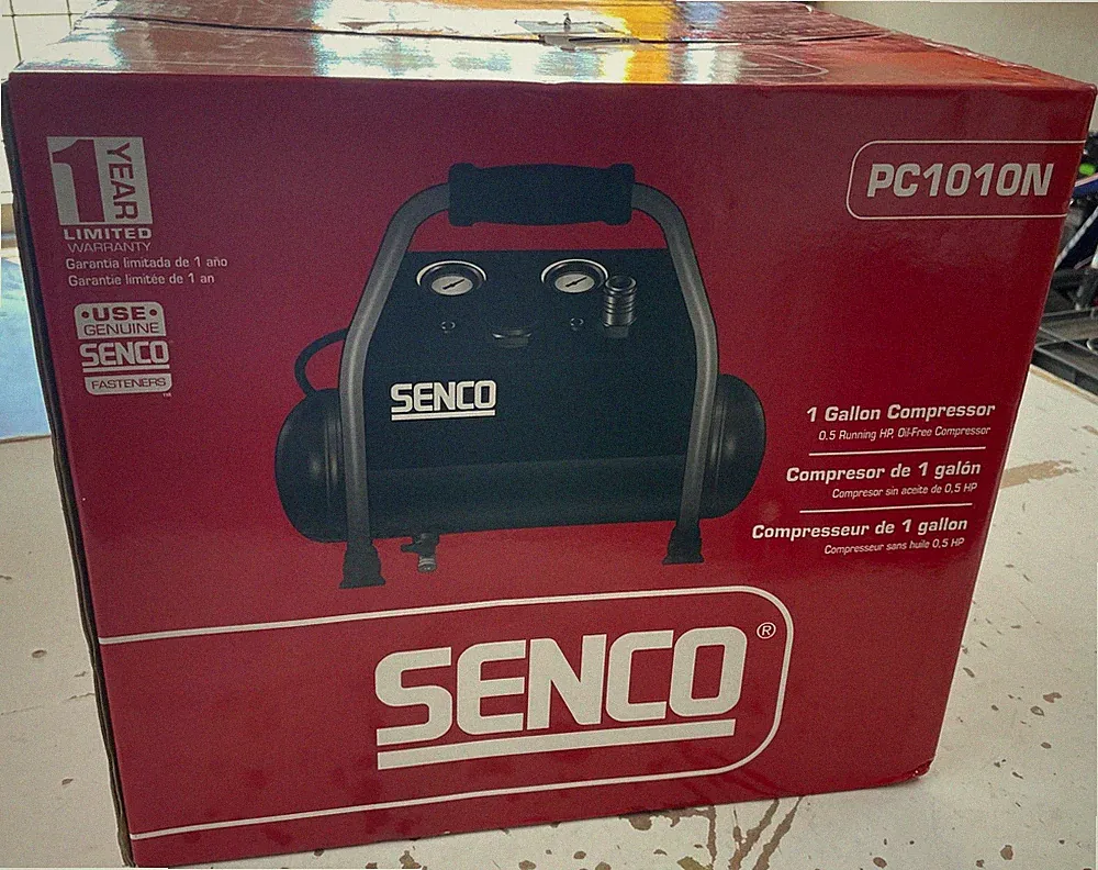 Senco 1 Gal. Portable 135 psi Finish & Trim Air Compressor PC1010N Senco PC1010N